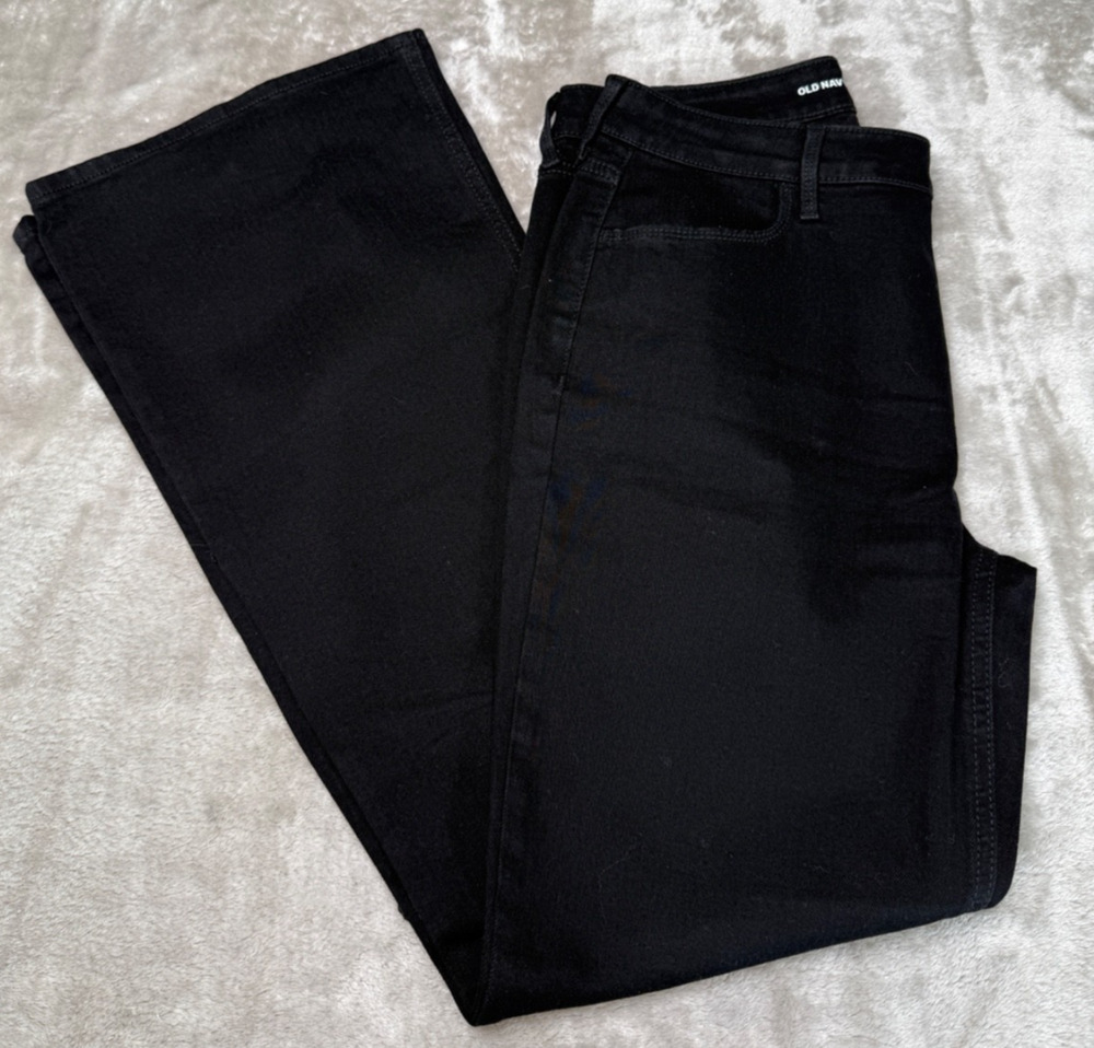 Old Navy Black Jack High Rise WOW Flare Jeans Womens Size 8